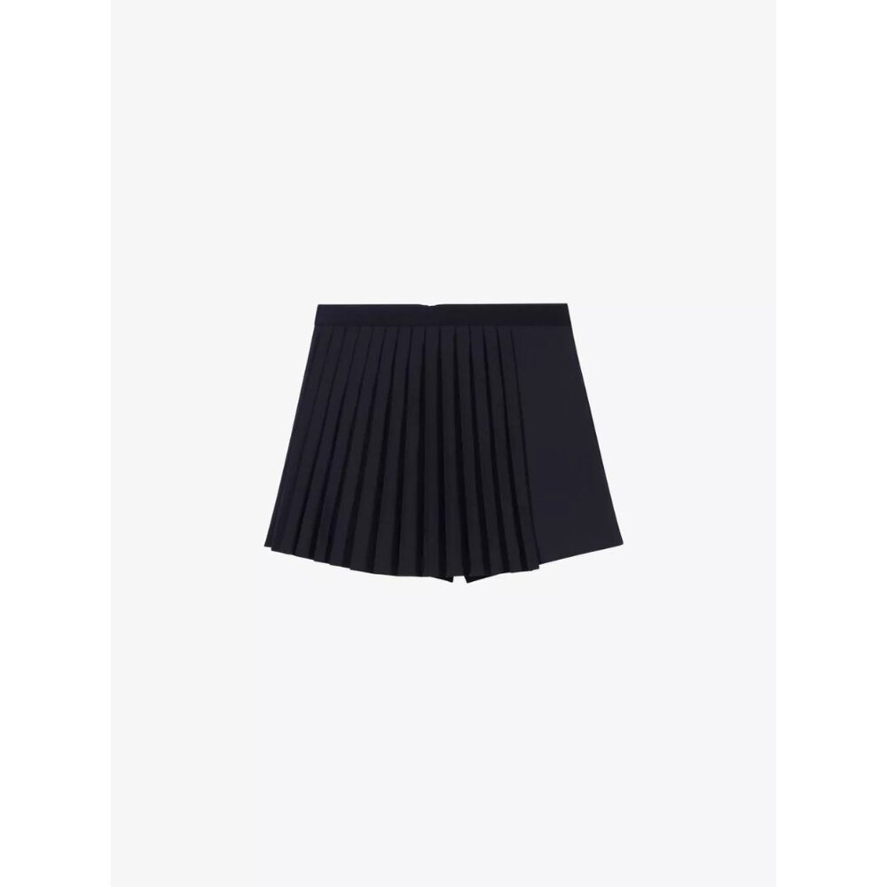 Maje Straight Fit Pleated Skort Black Size M Mini Shorts Structured - Picture 6 of 11
